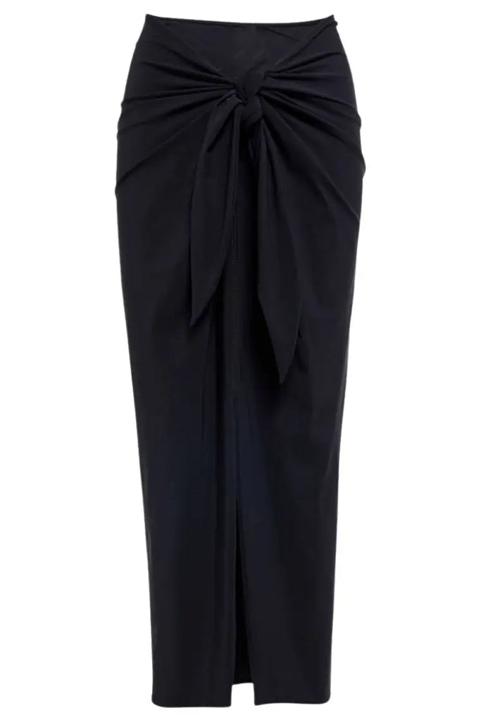 Ethereal Μαύρο Ολόσωμο Μαγιό και Παρεό | Γυναικεία Μαγιό Παρεό - Ολόσωμα - Swimwear | Ethereal Black One Piece Swimsuit with Pareo