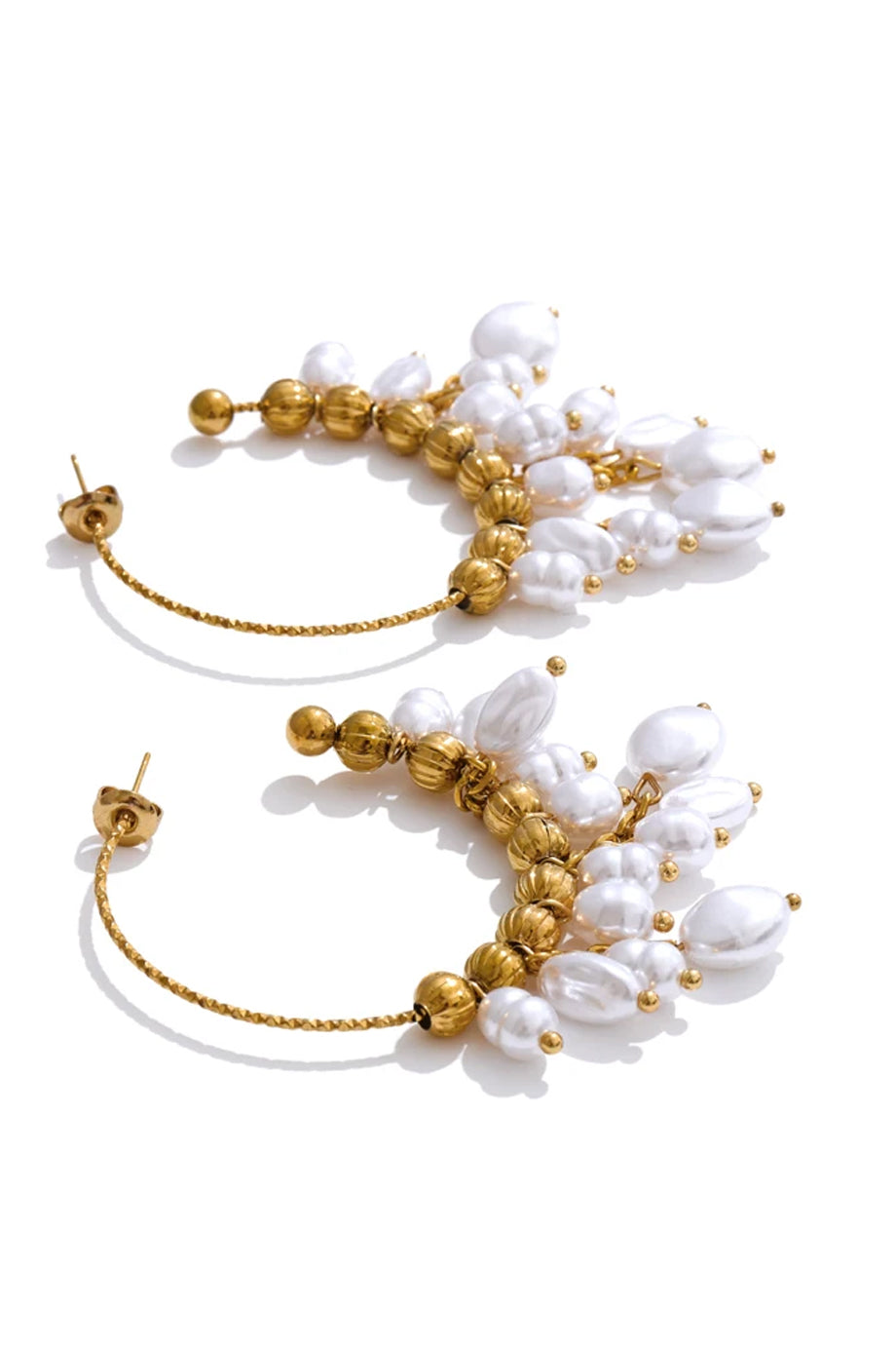 Iralia Σκουλαρίκια Κρίκοι με Πέρλες | Κοσμήματα - Σκουλαρίκια - Jewelry Earrings | Iralia Hoop Earrings with Pearls