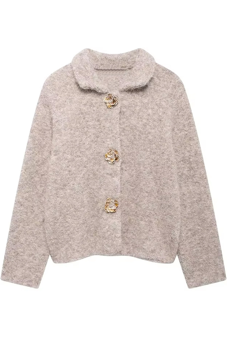 Bryony Μπεζ Πλεκτή Ζακέτα | Ζακέτες - Πλεκτά - Knitwear | Bryony Beige Knit Cardigan