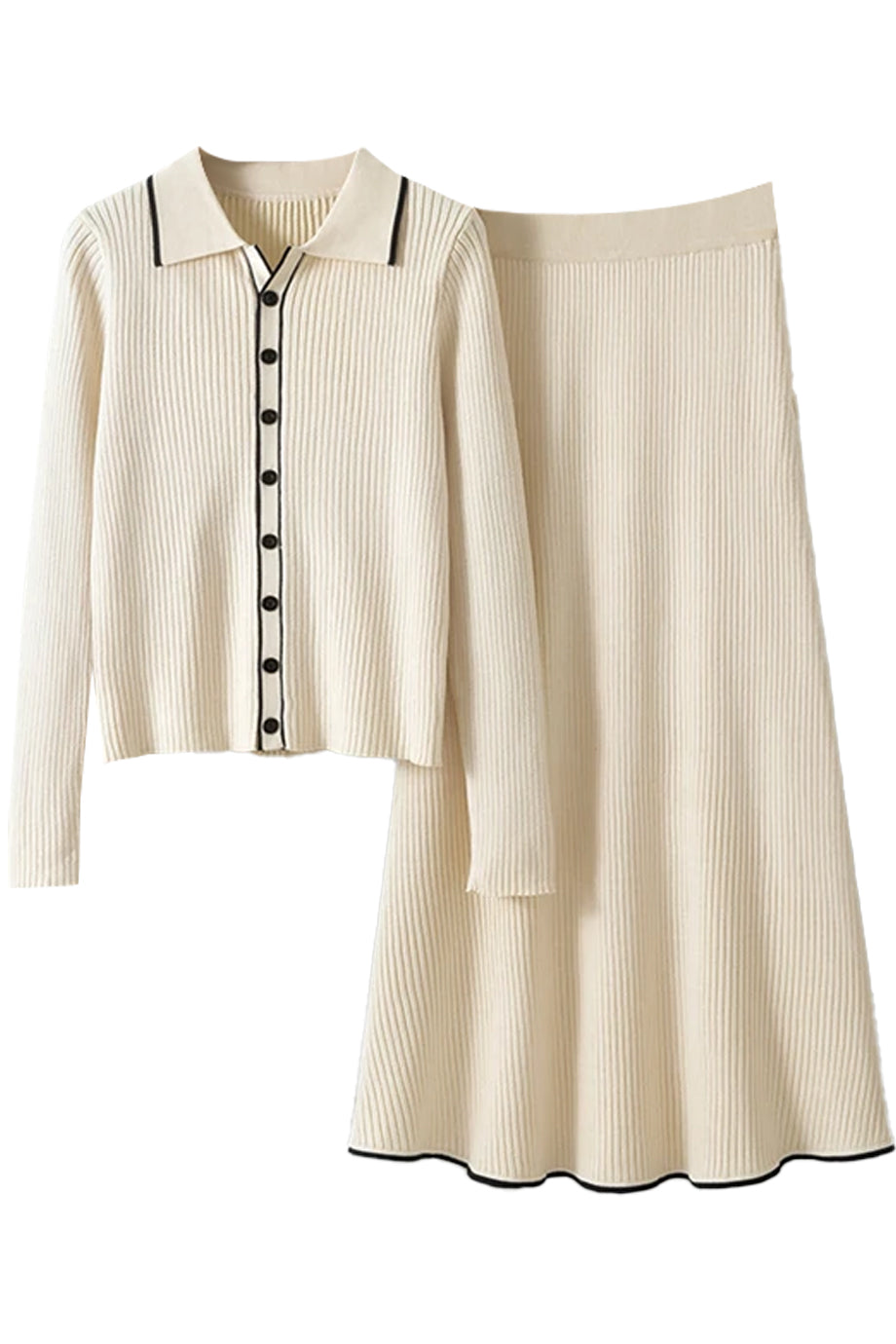 Maurelle Πλεκτό Σετ με Ζακέτα και Φούστα | Γυναικεία Ρούχα - Πλεκτά Σετ Clothing Sets | Maurelle Knit Set with Cardigan and Skirt