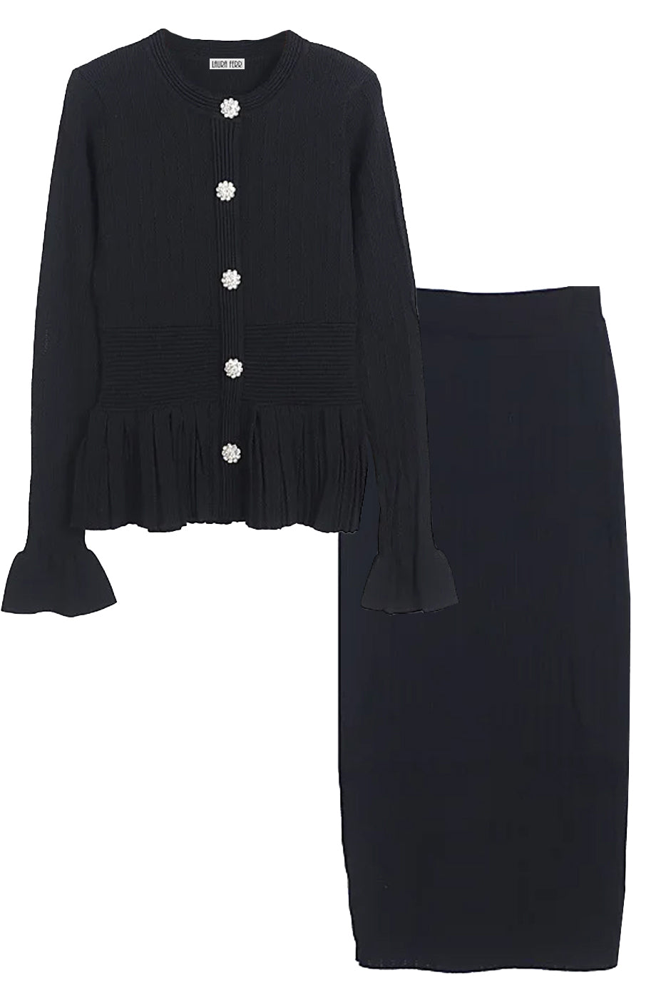 Amara Belle Knitted Top and Skirt Set