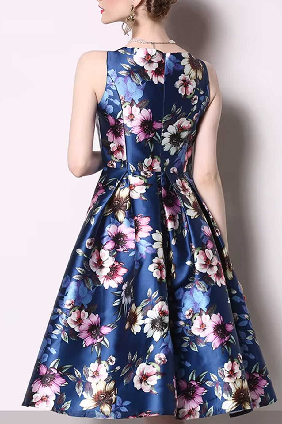 Margo Μπλε Φλοράλ Φόρεμα | Γυναικεία Ρούχα - Φορέματα | Margo Blue Floral Dress