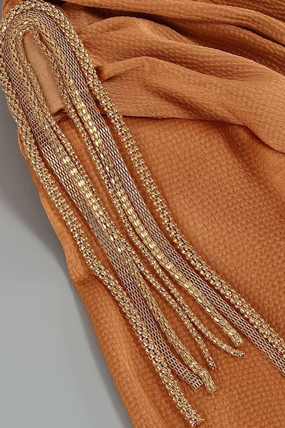 Sermina Καμηλό Σατέν Βραδινό Φόρεμα | Βραδινά Φορέματα - Evening Dresses | Sermina Camel Satin Evening Dress