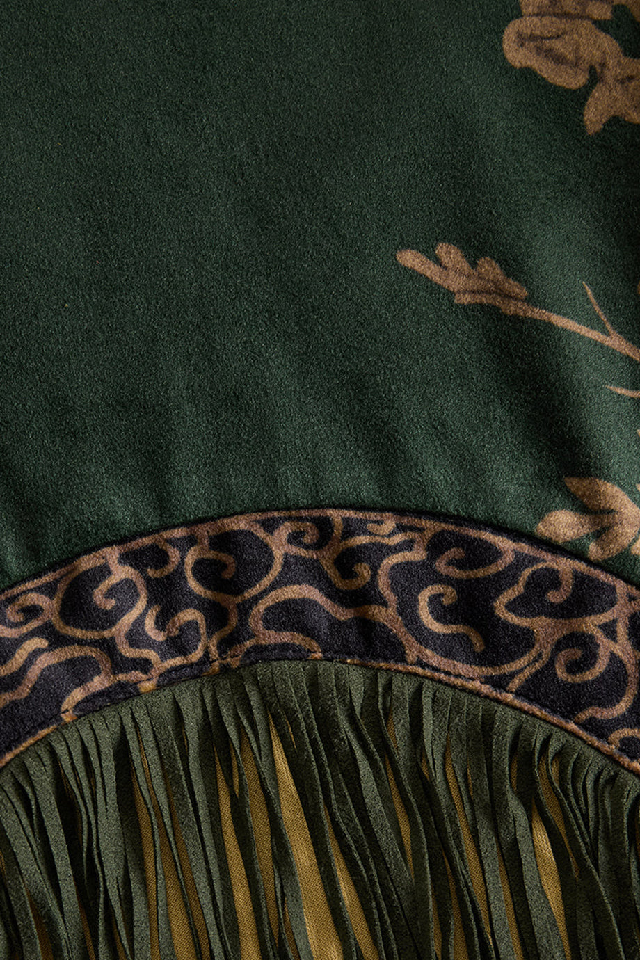 Almendra Εμπριμέ Μάξι Φόρεμα Καφτάνι με Κρόσσια | Καφτάνια Κιμονό Ριχτά Φορέματα - Beachwear - Loungewear | Almendra Maxi Printed Kaftan Dress with Tassels