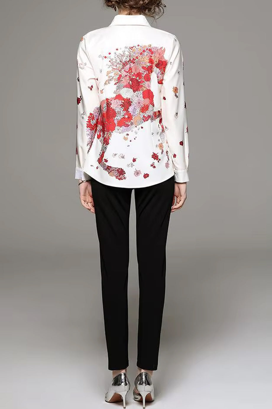 Cabalina Εμπριμέ Πουκάμισο με Άλογο | Γυναικεία Ρούχα - Πουκάμισα Τοπ | Cabalina Horse Printed Shirt