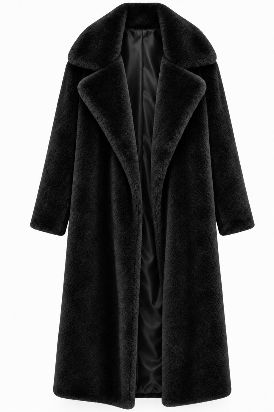 Bella Black Faux Fur Coat