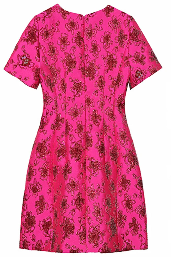 Cressida Φλοράλ Ζακάρ Μίνι Φόρεμα | Γυναικεία Φορέματα - Cressida Floral Jacquard Mini Dress