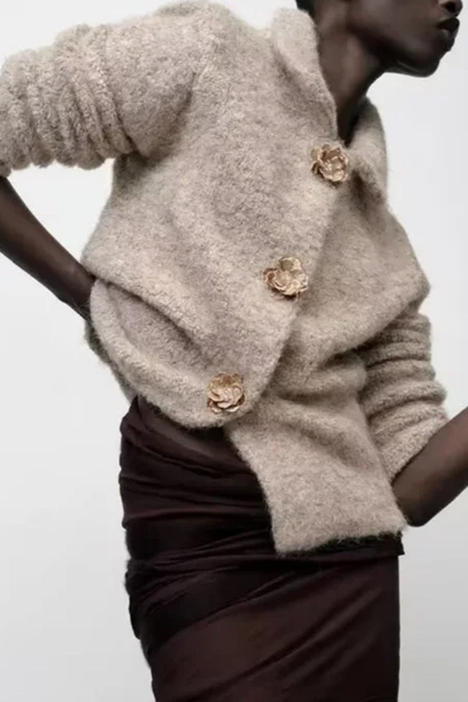 Bryony Knit Bouclé Cardigan