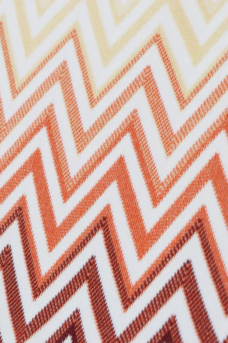 Aurelia Σετ Τοπ και Παντελόνα με Zig-Zag Σχέδιο | Σετ Ρούχων Πλεκτά - Knit Sets | Aurelia Knit Set with Top and Pants with Zig-Zag Pattern