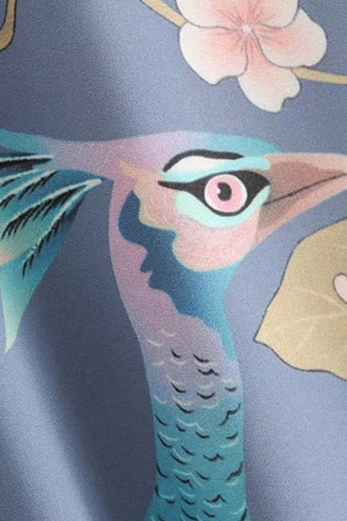 Zenie Γαλάζιο Εμπριμέ Κιμονό | Γυναικεία Ρούχα - Beachwear - Loungewear