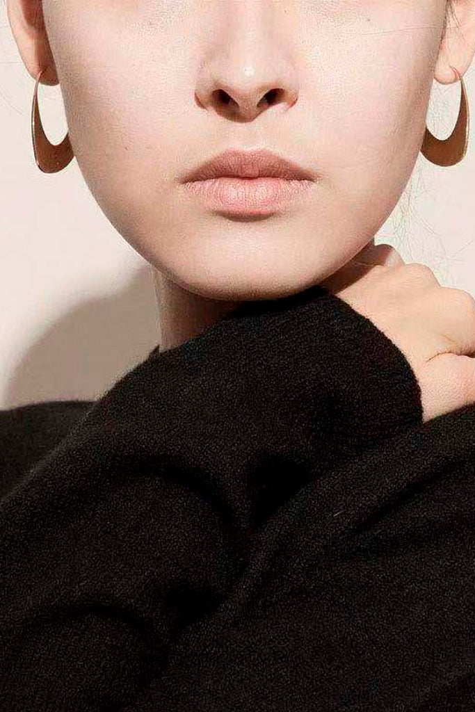 Helinia Χρυσά Ματ Σκουλαρίκια Κρίκοι | Κοσμήματα