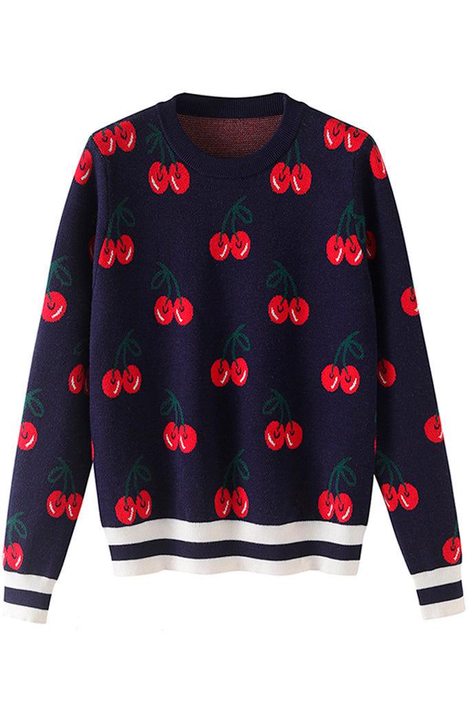 Cherry Love Πουλόβερ με Σχέδια | Γυναικεία Ρούχα - Πουλόβερ
