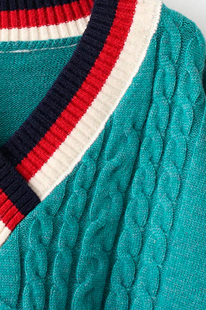 Luigy Γαλάζιο Πολύχρωμο Oversized Πουλόβερ | Γυναικεία Ρούχα - Πουλόβερ