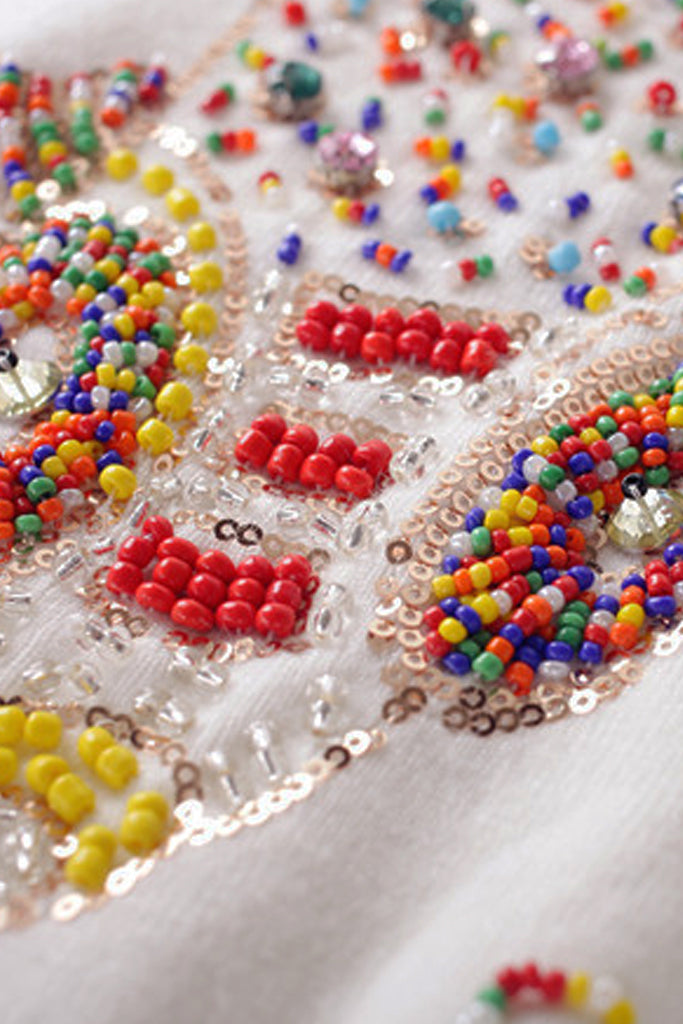 Sianna Πουλόβερ με Κέντημα | Γυναικεία Ρούχα - Μπλούζες - Πουλόβερ - Πλεκτά