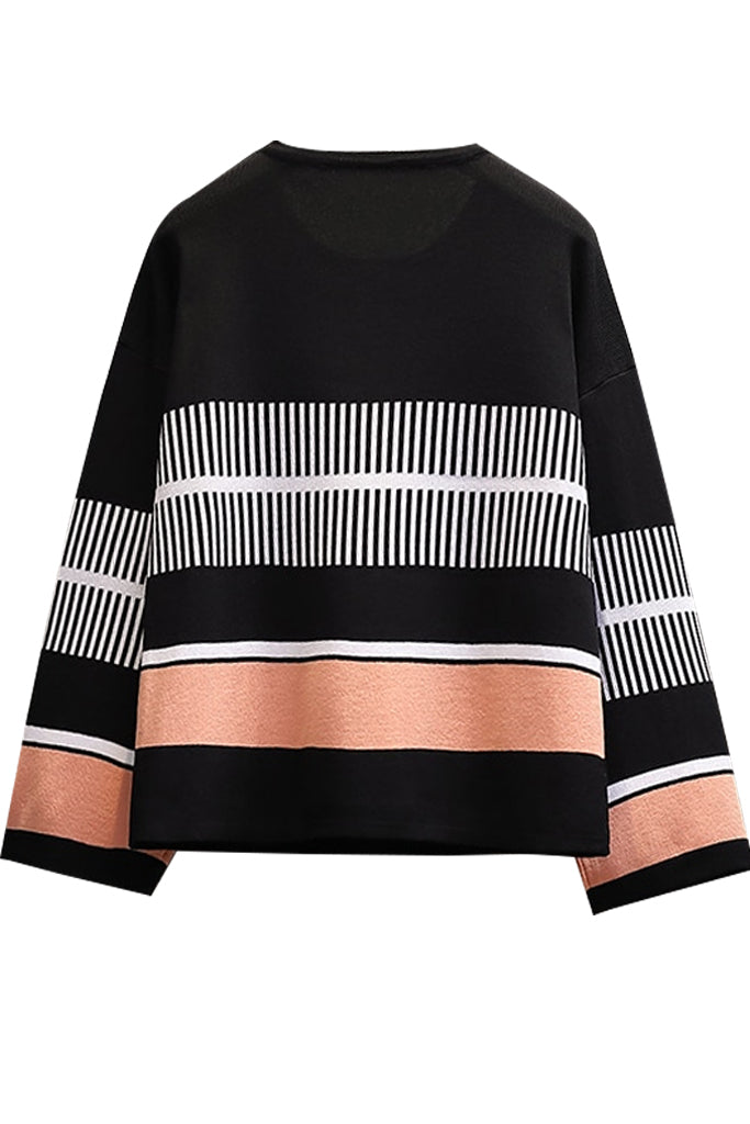 Kertina Μαύρο Πλεκτό Σετ με Μπλούζα και Φούστα | Γυναικεία Ρούχα - Πλεκτά Σετ