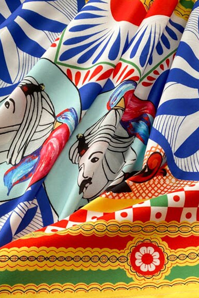 Katania Πολύχρωμο Εμπριμέ Φόρεμα με έναν Ώμο | Γυναικεία Ρούχα - Φορέματα