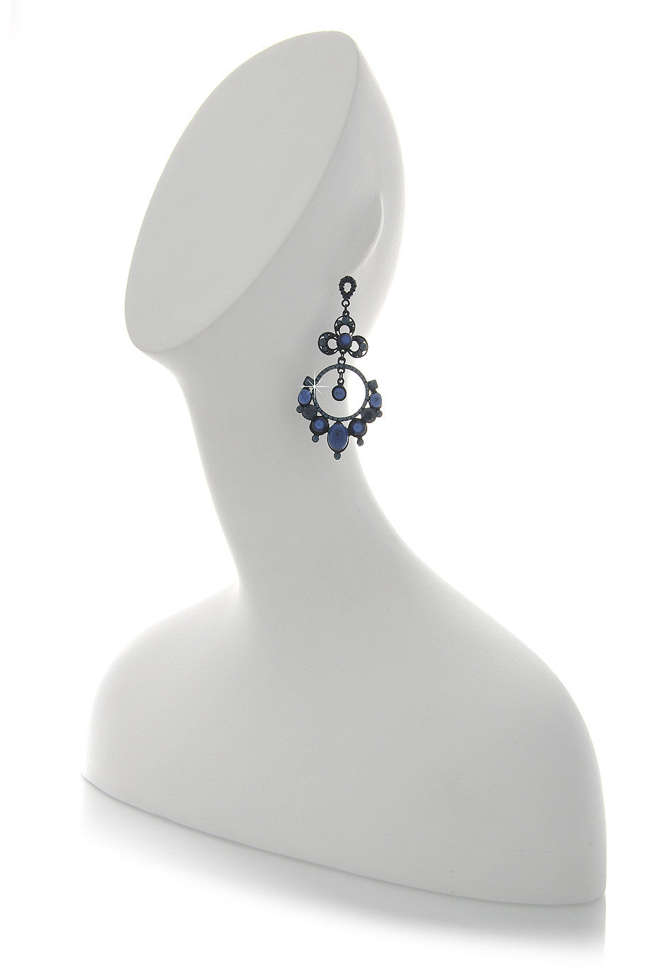 Μπλε Σκουλαρίκια με Κρύσταλλα - Andrea Mader | Κοσμήματα