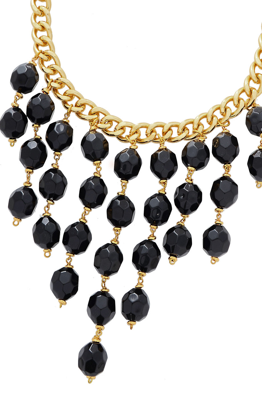 Χρυσό Κολιέ Με Μαύρες Χάντρες | Κοσμήματα