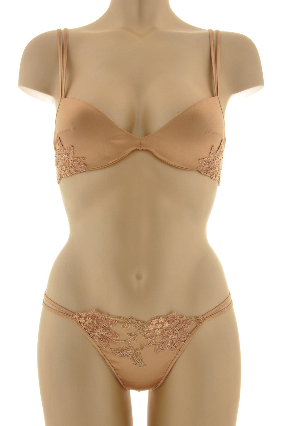 Μπεζ Μεταξωτό Στρινγκ - Cotton Club | Γυναικεία Εσώρουχα