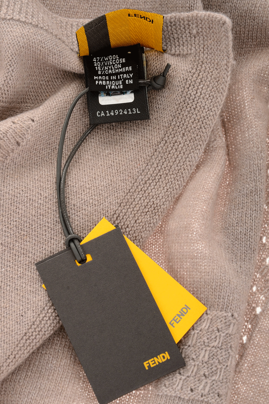 ZUCCA FF Beige Wool Scarf