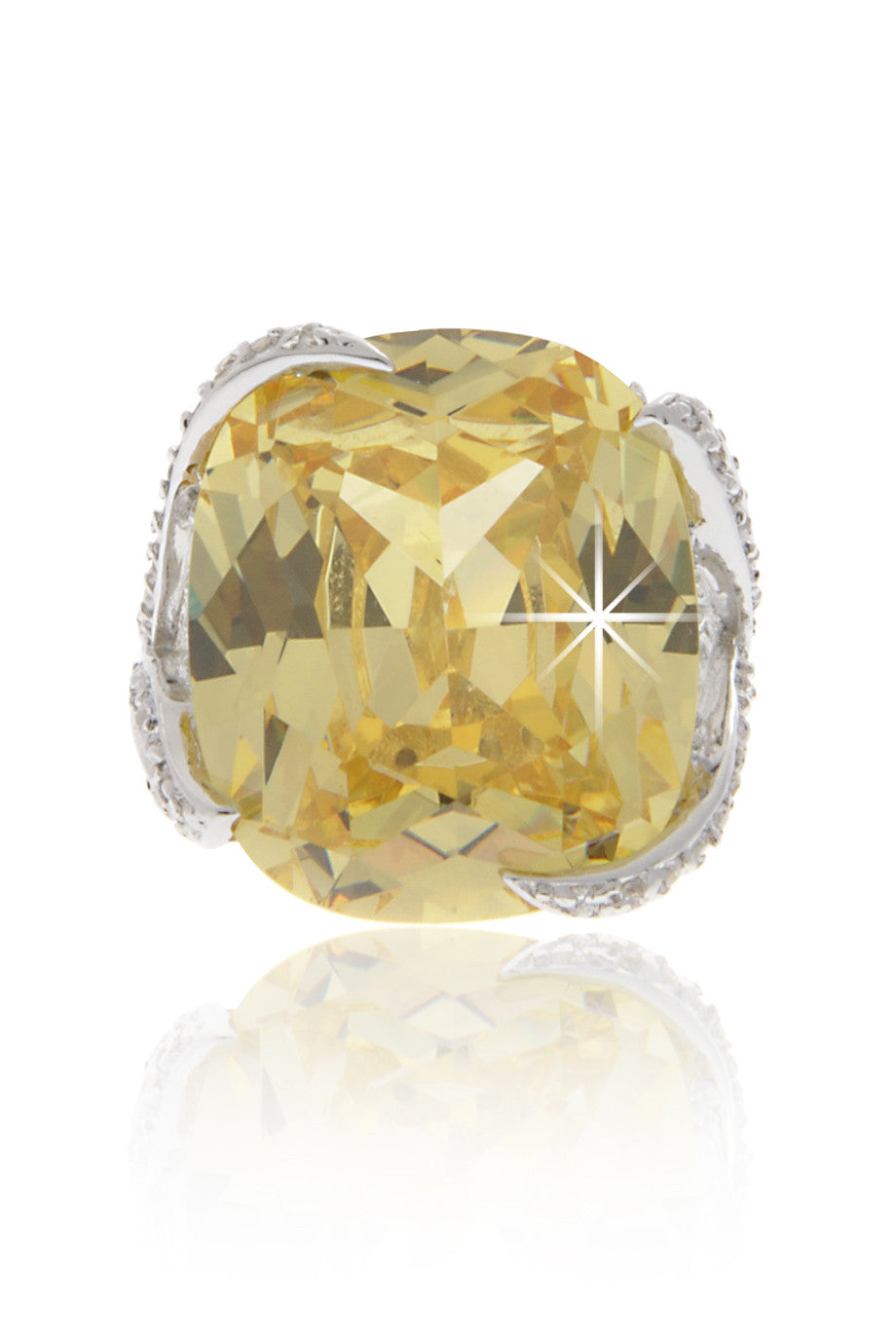 Κίτρινο Δαχτυλίδι με Κρύσταλλο - Kenneth Jay Lane | Κοσμήματα