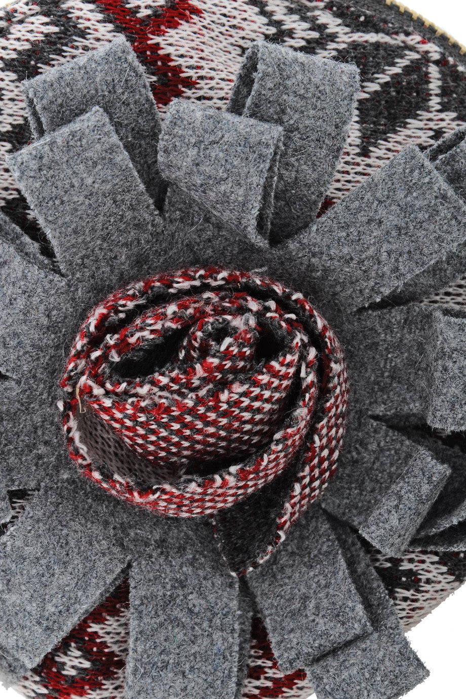 Γκρι Κόκκινο Στρογγυλό Tσαντάκι | Γυναικεία Πορτοφόλια