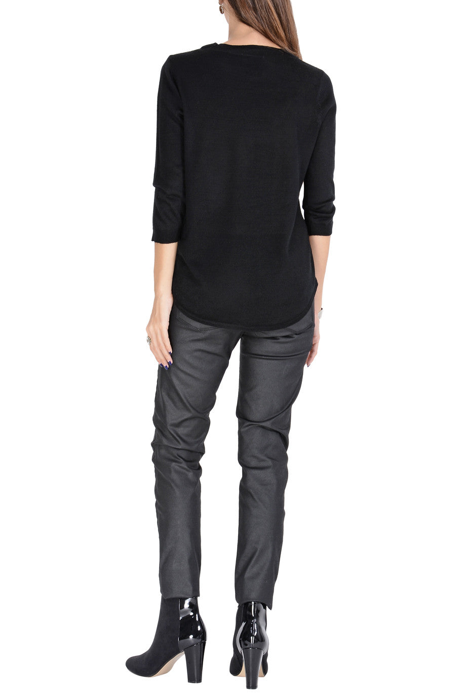 Μαύρη Μεταλλιζέ Κρακελέ Μπλούζα | Γυναικεία Ρούχα