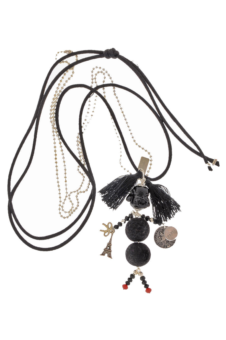 Μαύρο Μενταγιόν με Μαριονέτα - Mare Moi | Κοσμήματα