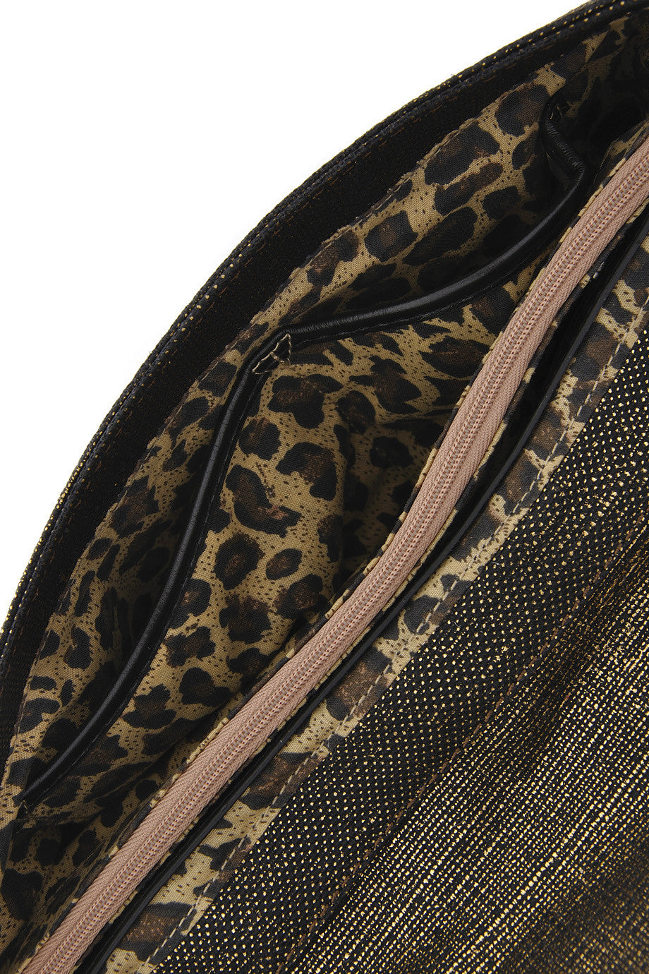 CAN-CAN Khaki/Grey Ruffle Shoulder Bag