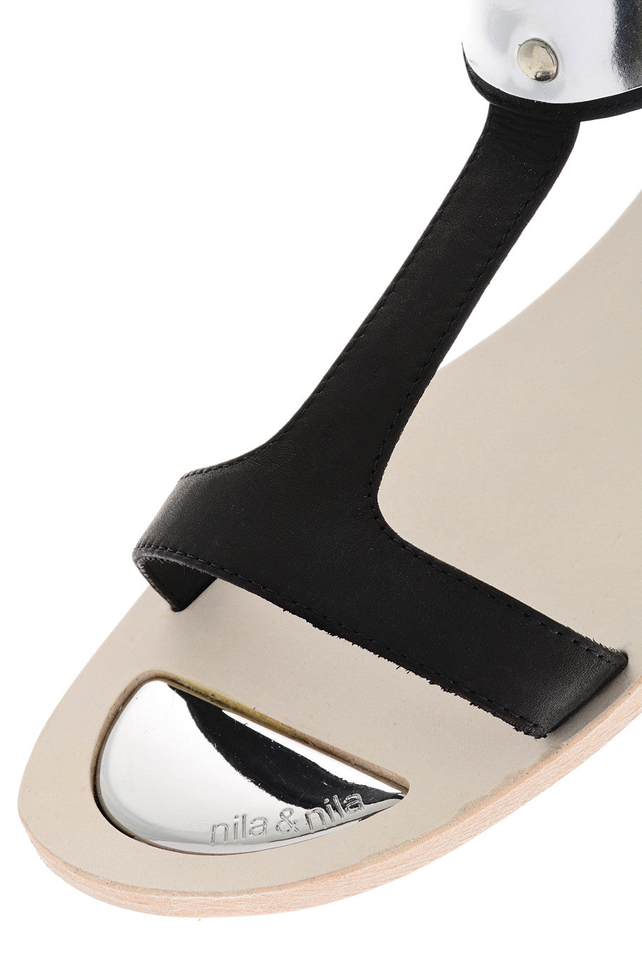 Μαύρα Δερμάτινα Σανδάλια - Nila & Nila | Γυναικεία Παπούτσια