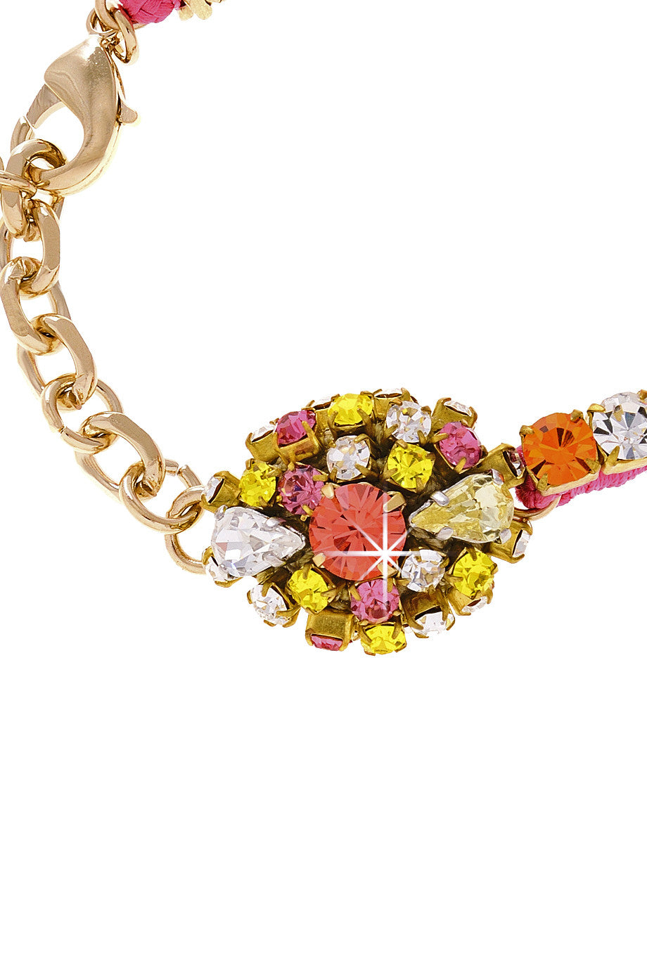 Constance Fuchsia Bracelet with Crystals