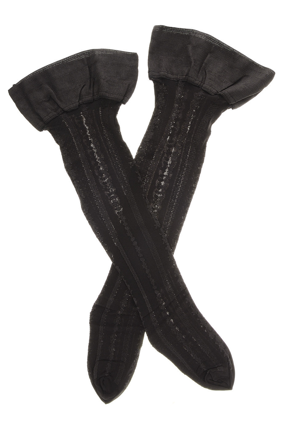 TRASPARENZE FINDAL Μαύρες Καλτσοδέτες Δαντέλα