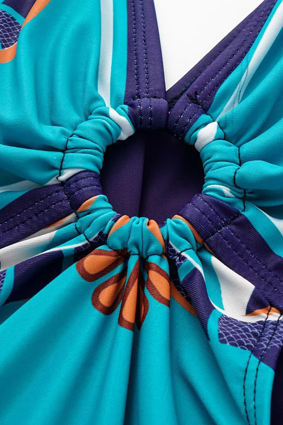 Irasmia Τιρκουάζ Ολόσωμο Μαγιό και Παντελόνα Παρεό Σετ | Μαγιό - Ολόσωμα - Swimwear One Piece | Irasmia Turquoise One-Piece Swimsuit with Pareo Trousers Set