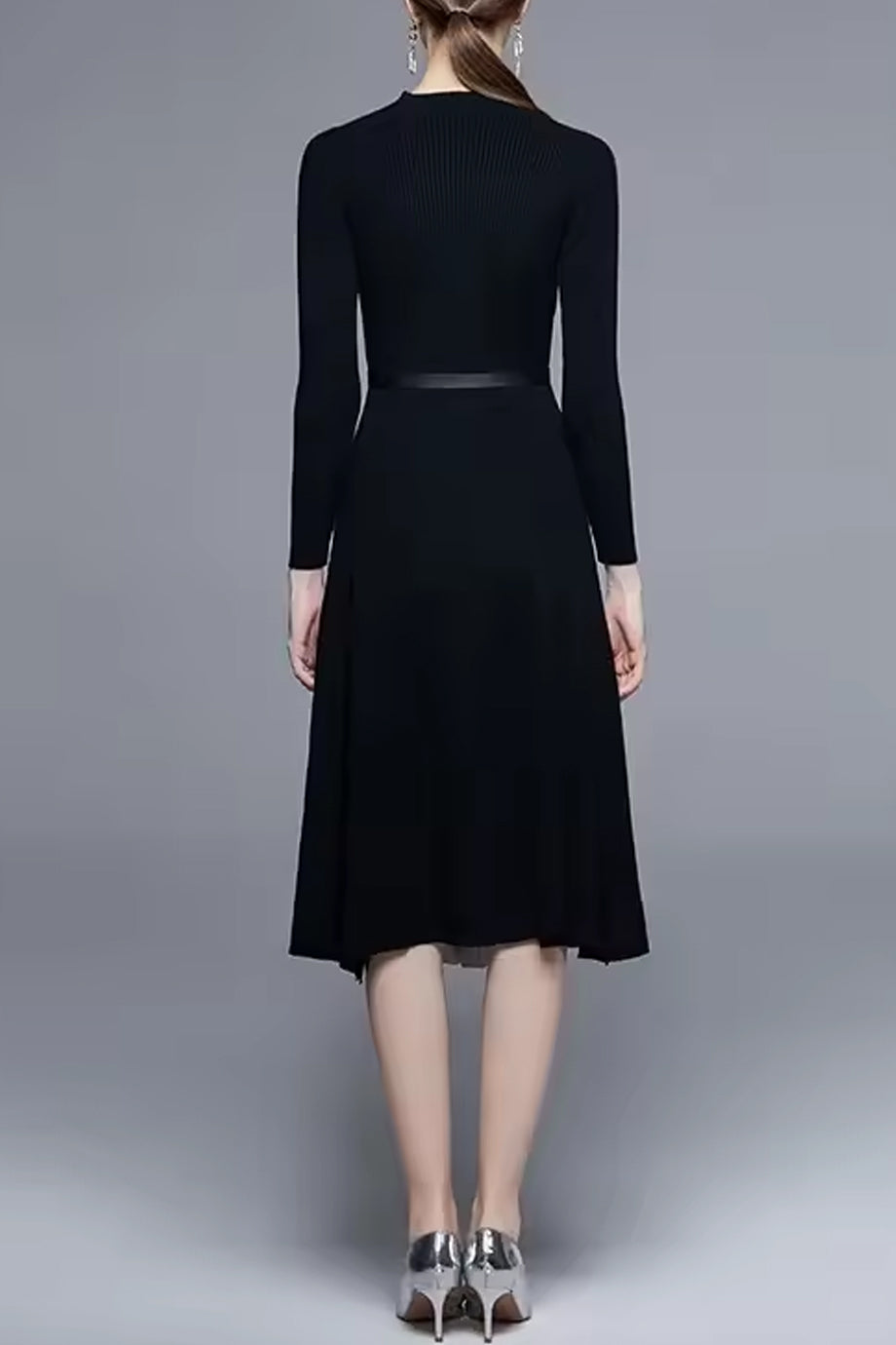 Elviane Dress with Pleated Skirt