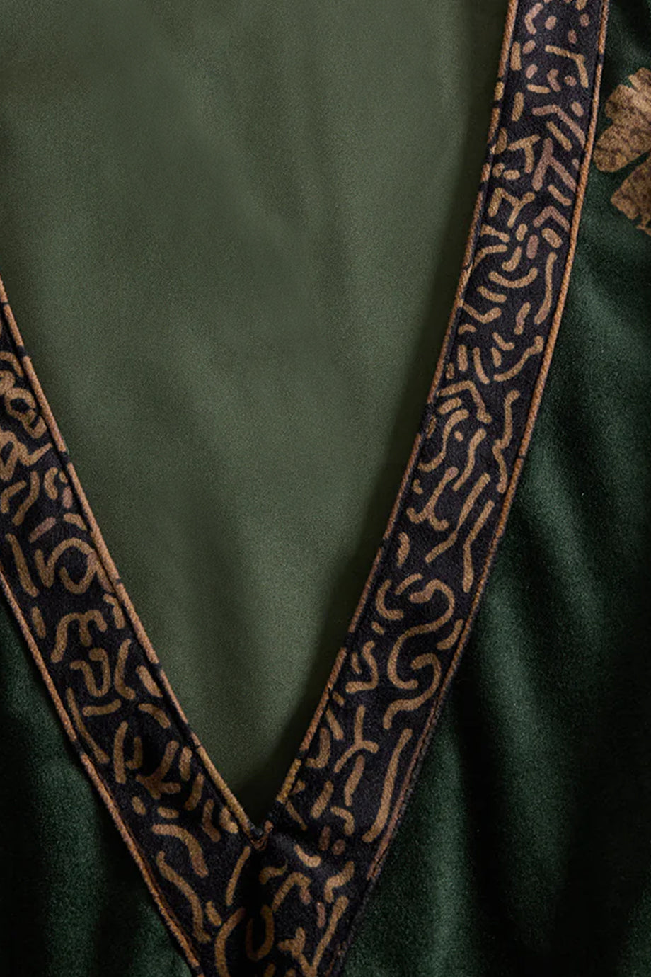 Almendra Εμπριμέ Μάξι Φόρεμα Καφτάνι με Κρόσσια | Καφτάνια Κιμονό Ριχτά Φορέματα - Beachwear - Loungewear | Almendra Maxi Printed Kaftan Dress with Tassels