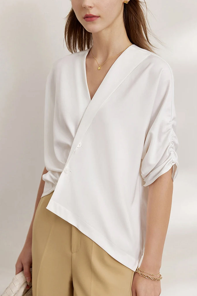 Oriana Satin Asymmetric Top