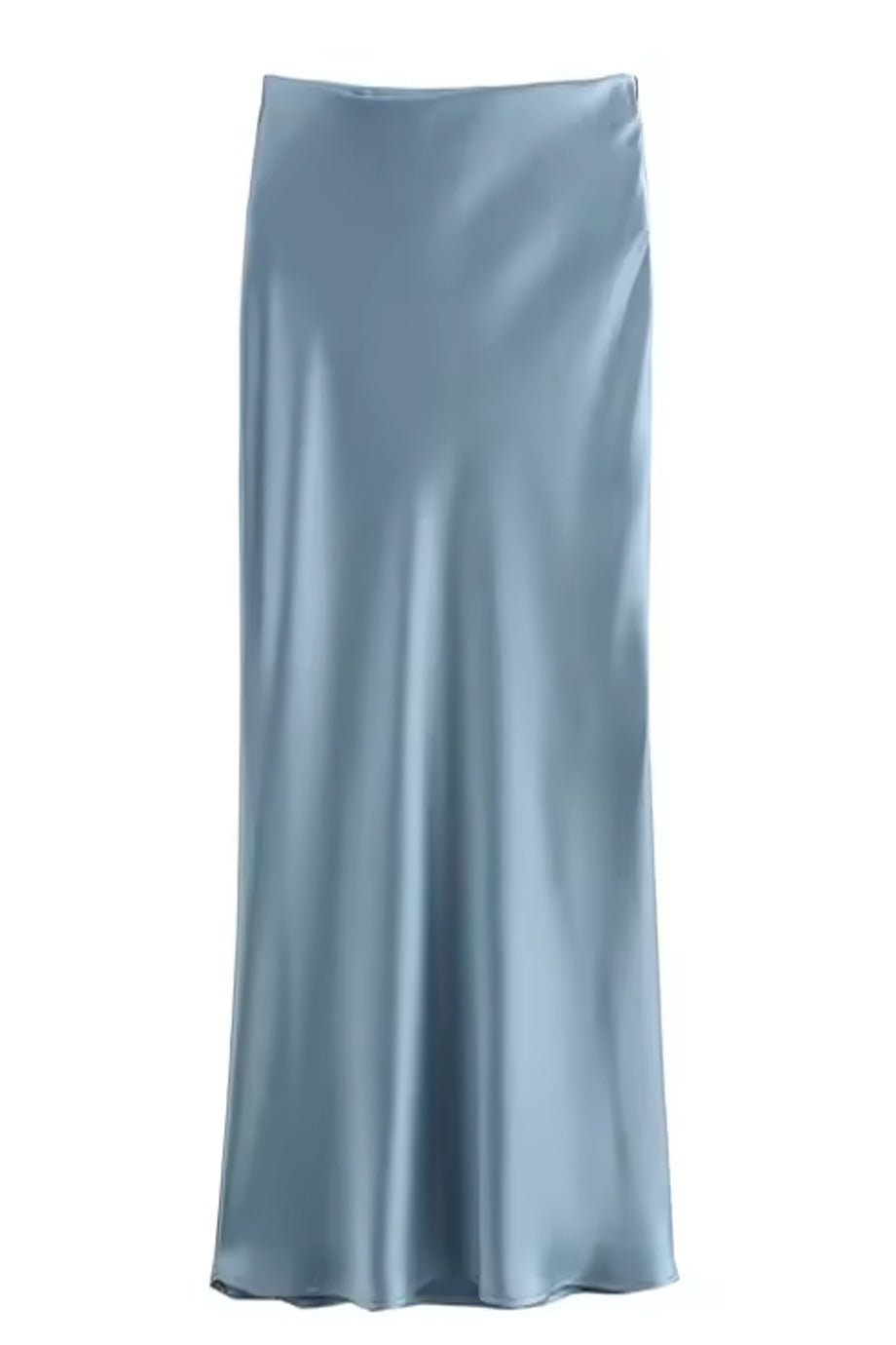 Albin Μπλε Σατέν Φούστα | Φούστες Skirts | Albin Blue Satin Skirt