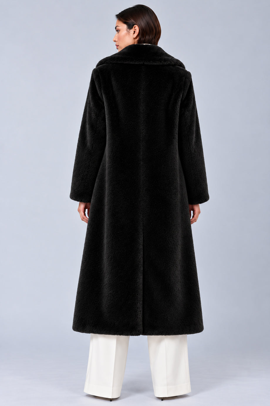 Bella Black Faux Fur Coat
