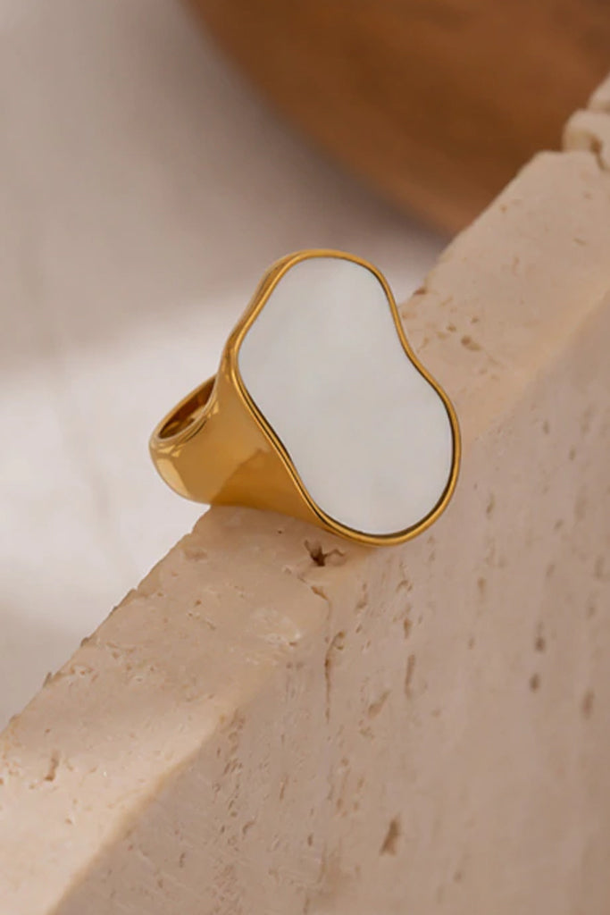 Selma Gold Ring with Ivory