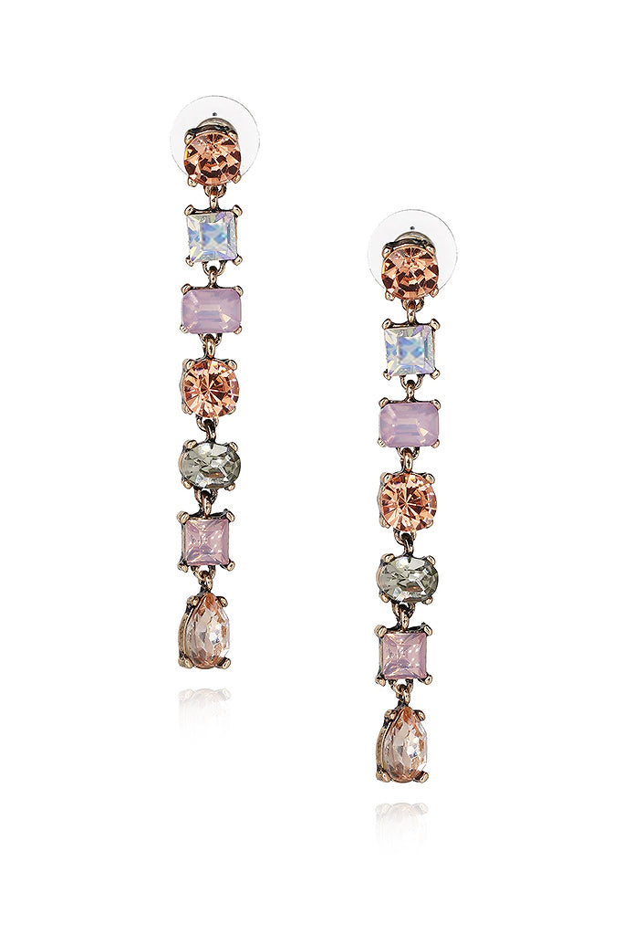 Idasy Ροζ Σκουλαρίκια με Κρύσταλλα | Κοσμήματα - Σκουλαρίκια