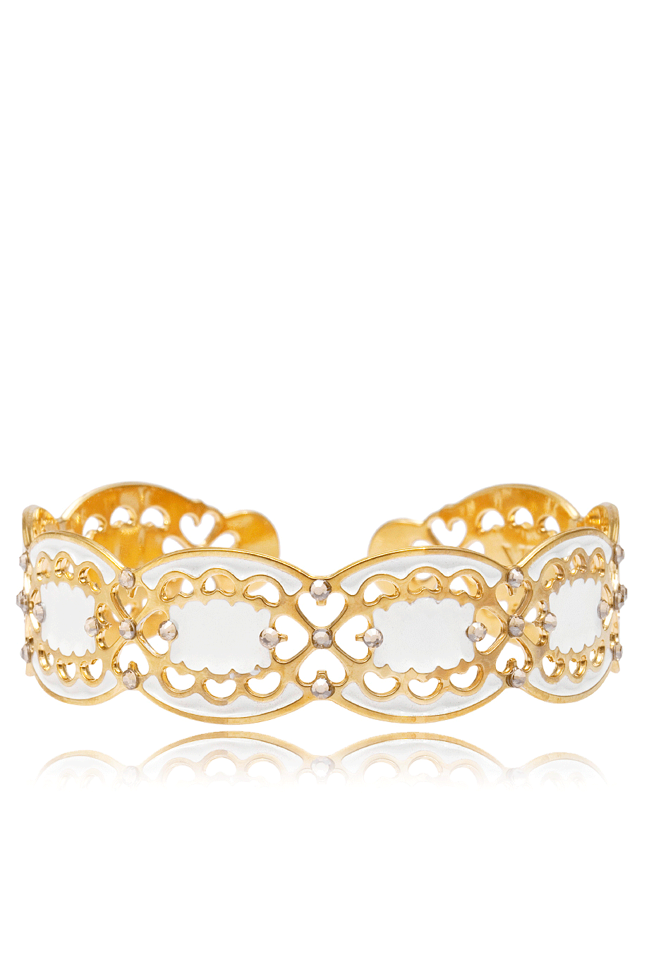 Λευκό Βραχιόλι με Κρύσταλλα - lk Designs | Κοσμήματα